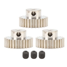 3PCS Metal Motor Gears with Set Screws M0.6 Module 3.175mm Hole Diameter Pinion Gear for 1/10 RC Car Truck 26T