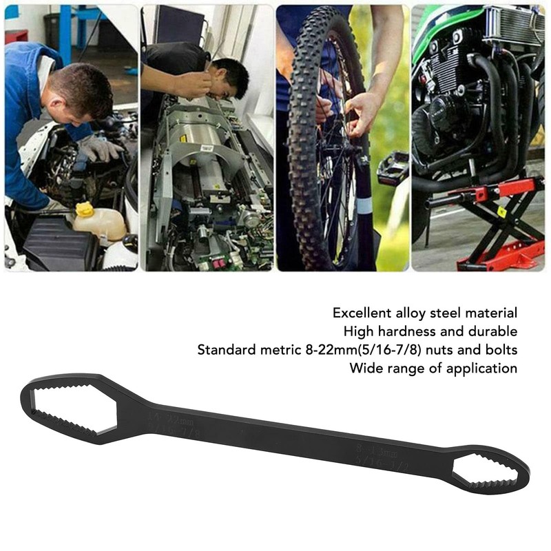 Llave universal, tuercas y pernos métricos, llave universal de doble
