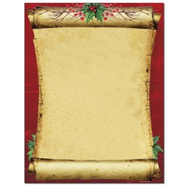 Christmas Scroll Holiday Letterhead Laser & Inkjet Printer Paper (100 Sheets)
