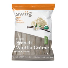 swiig Flavor Fusion Organic French Vanilla Crème, Vegan, No GMO Ingredients, No Artificial Colors, Flavors or Sweeteners, No Gluten, 3.25 lbs Bag