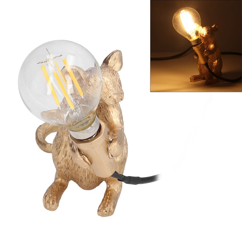 Modern Resin Mouse Lamp E12 Creative Desktop Decoration Animal Lamp