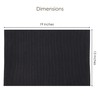 Black Placemats Set of 4 Kitchen Dining Cloth Reversible Cotton