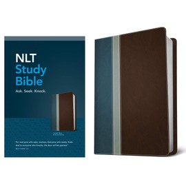 NLT Study Bible, TuTone (Red Letter, LeatherLike, Twilight Blue/Brown)