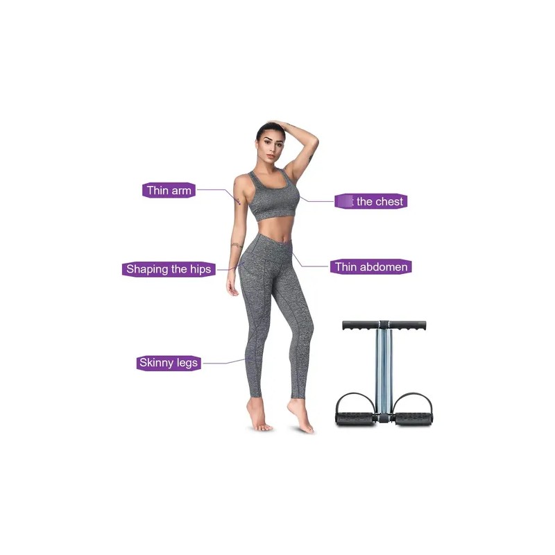 Covvy Elastic Sit Up Equipment Pull Rope Dual Spring Tension