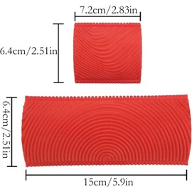 2Pcs Wood Grain Tool Set, Wood Grain Painting Tool, Wood Grain Roller Wood Texture Paint Tool, DIY Rubber Wood Pattern Painting Roller for Wall Room Art Decoration