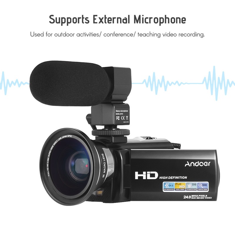 Andoer HDV-201LM 1080P FHD Digital Video Camera Camcorder DV Recorder
