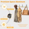 4-Pack White Aluminum Wall Mounted Coat Rack, Space Saving Telescopic