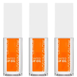 Catrice Glossin' Glow Tinted Lip Oil, Lip Gloss, No. 030, Orange, Nourishing, Colouring Effect, with Oils, Natural, Vegan, Paraben-Free, No Microplastic Particles, Nanoparticles Free, Pack of 3 (3 x 4