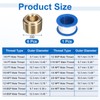 sourcing map 6Pcs 1/8 NPT Brass Pipe Plug Fitting, Male