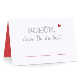 KuschelICH Premium Place Cards "Schön das Du da Bist mit Herz" [German Language]