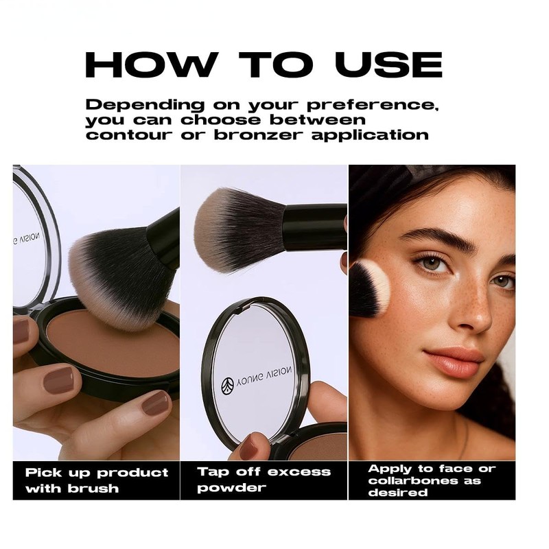 YOUNG VISION Deep Dark Matte Powder Bronzer for Deep Skin,