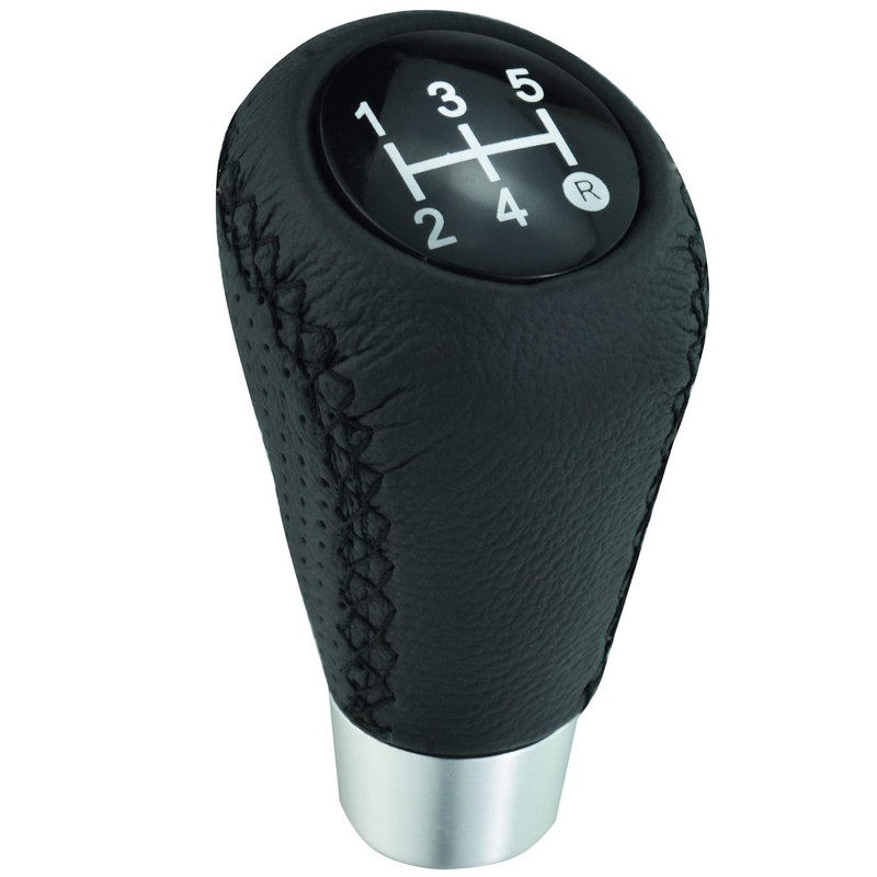 Abfer Shifter Knob 5 Speed Leather Car Gear Stick Shifting