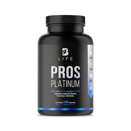 Frmula de Ciruelo Africano, Selenio, Crcuma, Zinc, Semilla de Calabaza y D3. Ingredientes Naturales con 2000 mg por porcin y 240 caps. Pros Platinum  
