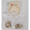 Earrings Jewelry 3 Pairs Gold Tone Hoops Thin 2" Wire