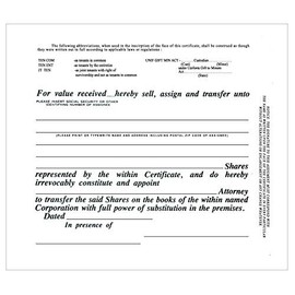 20 Green CorpKit Standard Wording Corporation Stock Certificates (Eagle Border)