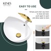 KENES Brushed Gold Pop Up Bathroom Sink Drain with Overflow,