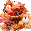 126Pcs Artificial Pumpkins Autumn Decorations Set,Autumn Home Decor Artificial Fall