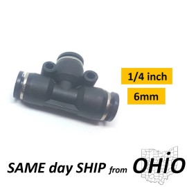Unbranded 1x "T" Splice 1/4 inch Tube Pneumatic Parts Connector Air Line Fitting Adapter