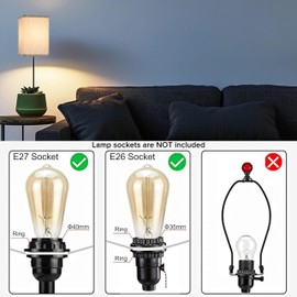 Square Lamp Shade Set of 2 Small Gray,L6.3"x W6.3"x H9.84" UNO Fitter Type Fabric Easy-Installation for Living Room/Bedroom | Fit Pendant Lamp |Wall Lamp & Table Lamps Lighting Fixtures Classic Style