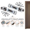 Polished Chrome Sliding Door Lock, Heavy-Duty Steel Door Bolts for