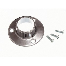 16 Of Wardrobe Rod Rail Socket End Support Bracket 19Mm Chrome Plated