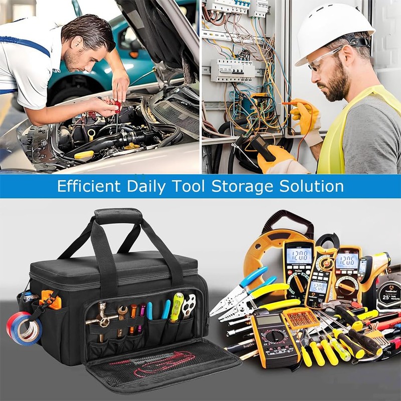 Tools Storage Bag, Tactical Work Tote with Anti-friction Bottom, Multi-purpose