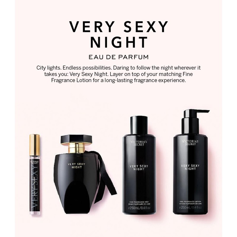 Victoria's Secret Very Sexy Night Fine Fragrance Lotion, 8.4oz.