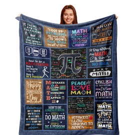 Zolumy Math Gifts for Men/Women, Math Teacher Appreciation Gifts, Graduation/Birthday Gifts for Math Lovers Blanket 60X50in