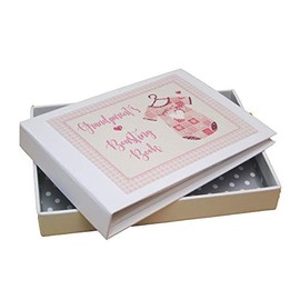 White Cotton Cards Grandparent's Boasting Book Photo Album Pink Vest (PV2T)