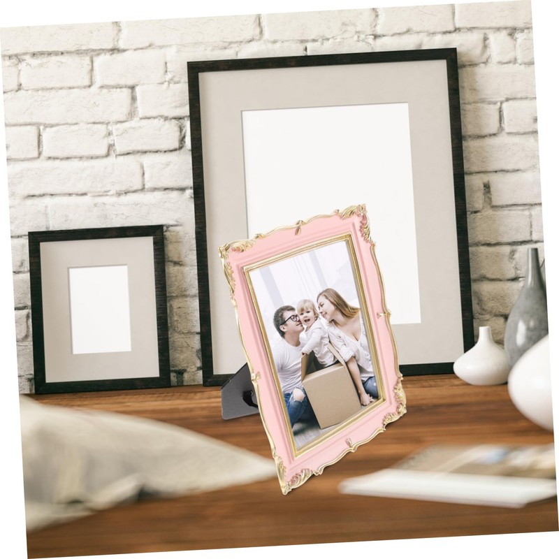 CIYODO 7 Inch Pink Resin European Photo Frame Home Decor