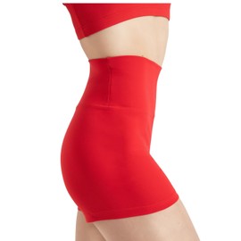 Capezio High Waisted Shorts, Red, X-Small