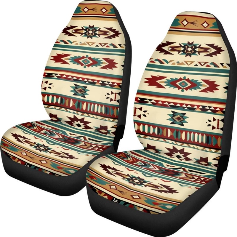 Howilath Ethnic Western Aztec Tribal Car Front Seat Cover 2