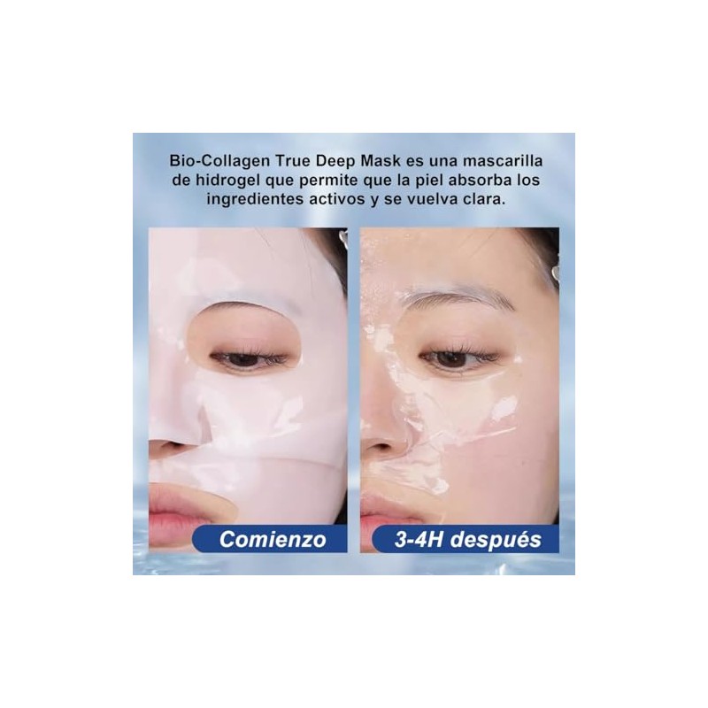 Bio Mascarilla Colageno, Mascarilla Nocturna de Colágeno 8pcs