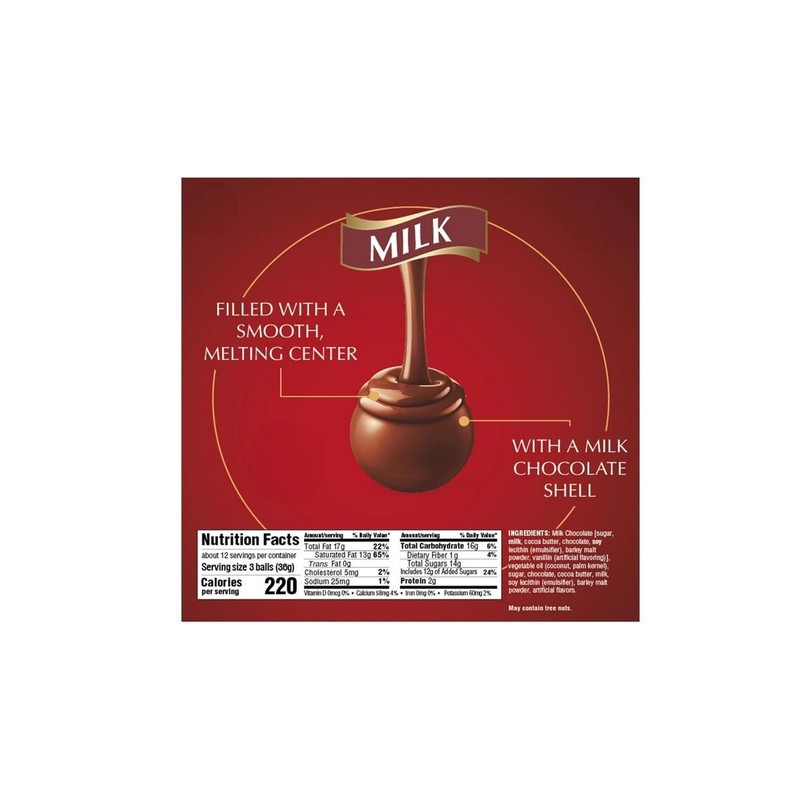 Lindt LINDOR Milk Chocolate Candy Truffles with Smooth, Melting Truffle