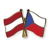 Friendship Pin Pin Austria – Czech Republic Flag Pin Badge Metal, Hard enamel
