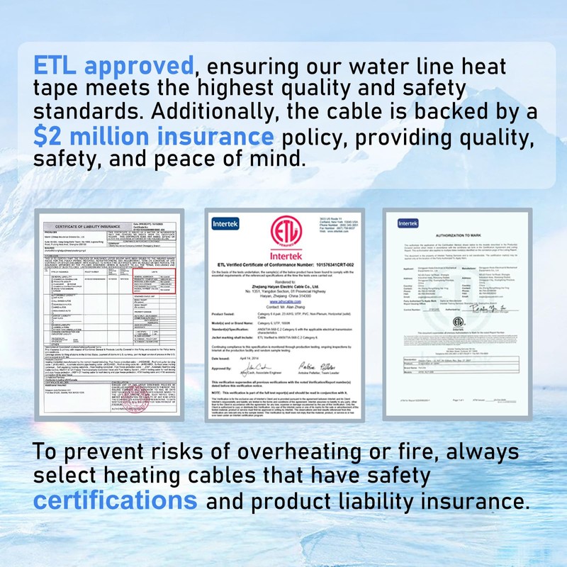 HEATIT JHSF 120ft Heat Tape for Water Pipes, Self-Regulating Pipe