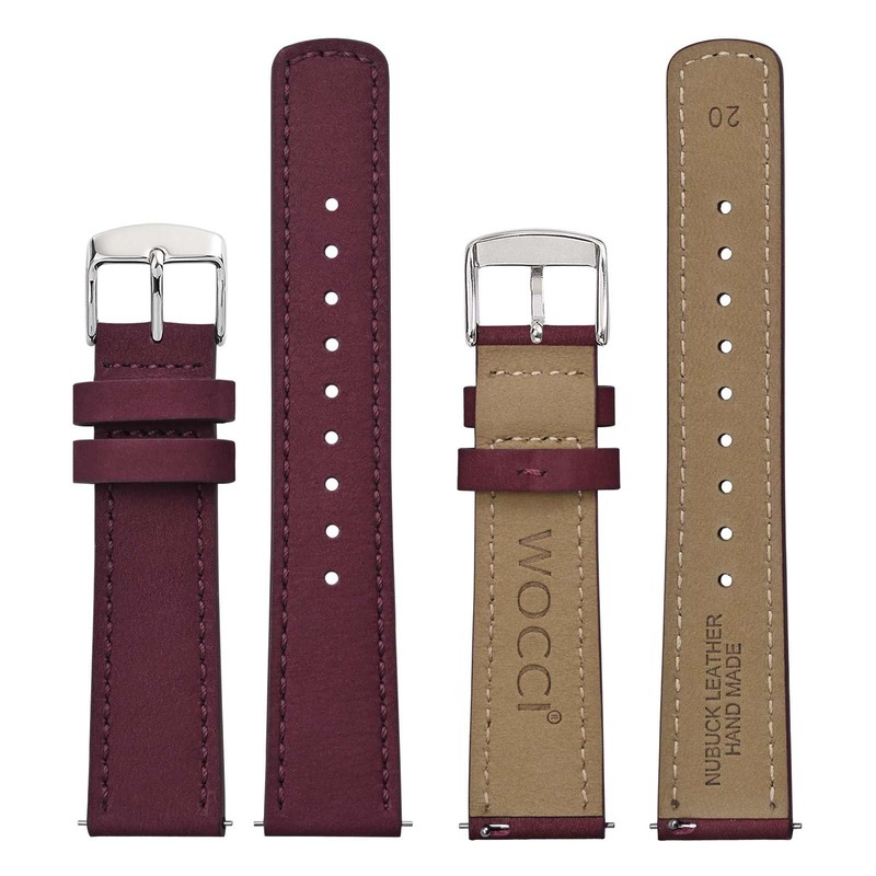 WOCCI 18mm Retro Leather Watch Strap for Men and Women,