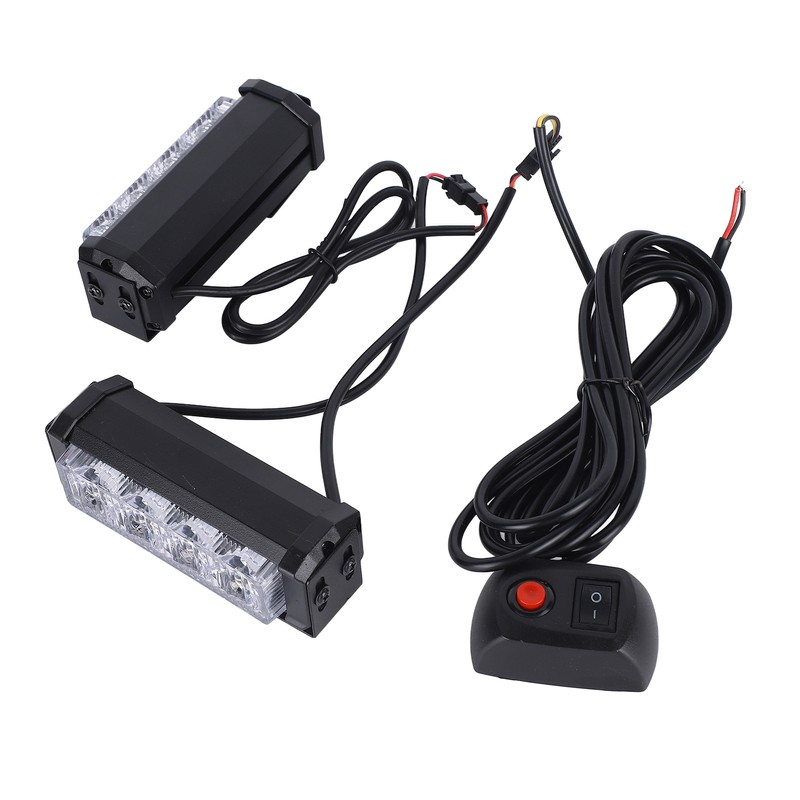24W 12V 8LED Strobe Lights Bar High Brightness Warning Caution