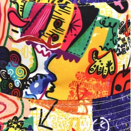 XYIYI Funny Retro 80s 90s Graffiti Bucket Hat Beach Fisherman Hats for Women Men, Reversible Double-Side-Wear