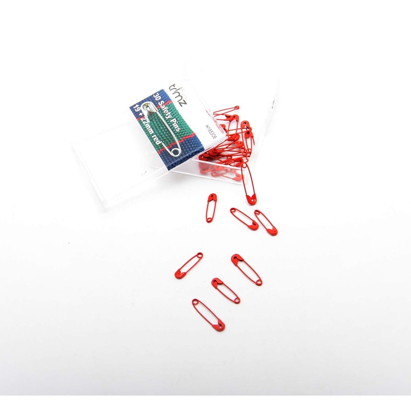 Trimz Safety Pins, Red, 19mm-22mm