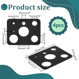 PH PandaHall 4PCS Safety Eyes Auxiliary Tool, Black Safety Eyes Insertion Tool Amigurumi Craft Eyes Tool Eyeball Gauge Board Crochet Tools for Crochet Stuffed Animal Eyes, 3/6/10/15/20/25/30mm