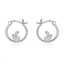 925 Sterling Silver Hoop Earrings with Duck/Cow/Pig/Otter/Stingray Hypoallergenic Cute Animal Jewelry Gifts for Women, Sterling Silver, No Gemstone