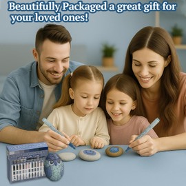 Mockredn 22 Acrylic Pens for Stones Waterproof - Acrylic Markers with Grey Series Suitable for Paper, Glass, Metal, Wood, Ceramic, Textiles, Canvas, DIY - 0.7 mm Water-based - Non-Toxic