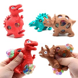 WANJUGUAN Dinosaur Vent Stress Balls 3 PCS - Squeeze Fidget Toys for ADHD, Autism, Work Pressure Release - Sensory Relieves Stress