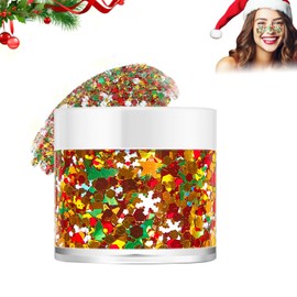 Fengyang® Christmas Body Glitter Makeup Gel, Gel Sequins Decoration, Carnival Makeup Gel, for Face Hair Lips Nails Make Up Cosmetic Festival (Carnival Night)