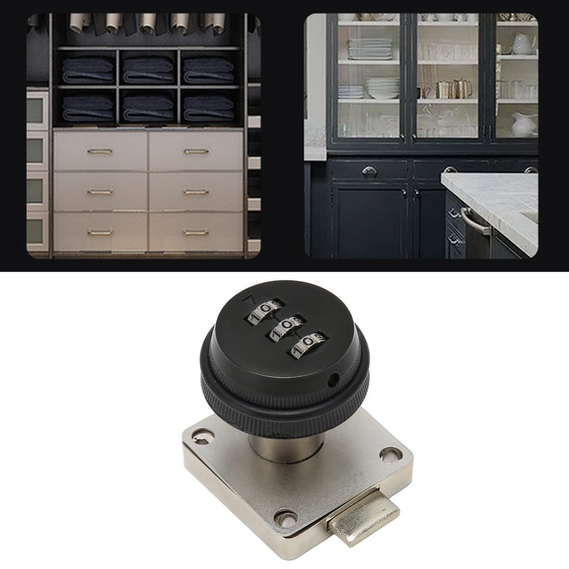 Digit Password Security Lock, 3-Digit Combination Lock, Drawer Combination Lock,