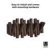 Umbra Picket Rail Hook Coat Rack, Aged Walnut, 2" Height