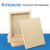 COOZEE Unfinished Birch Wood Canvas Panels Kit, 4 Pack of