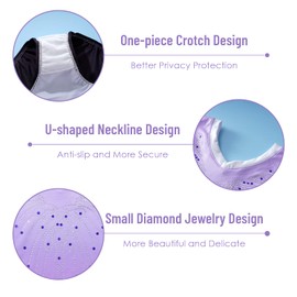 DoGeek Gymnastics Leotards for Girls Gradient Color Sparkle Leotard Dancing Ballet Gym Athletic one-Piece Leotards for Little Girl (B68 Purple)