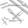 HIPBLING Cross Necklace for Men with 18inch Cuban Link Chain